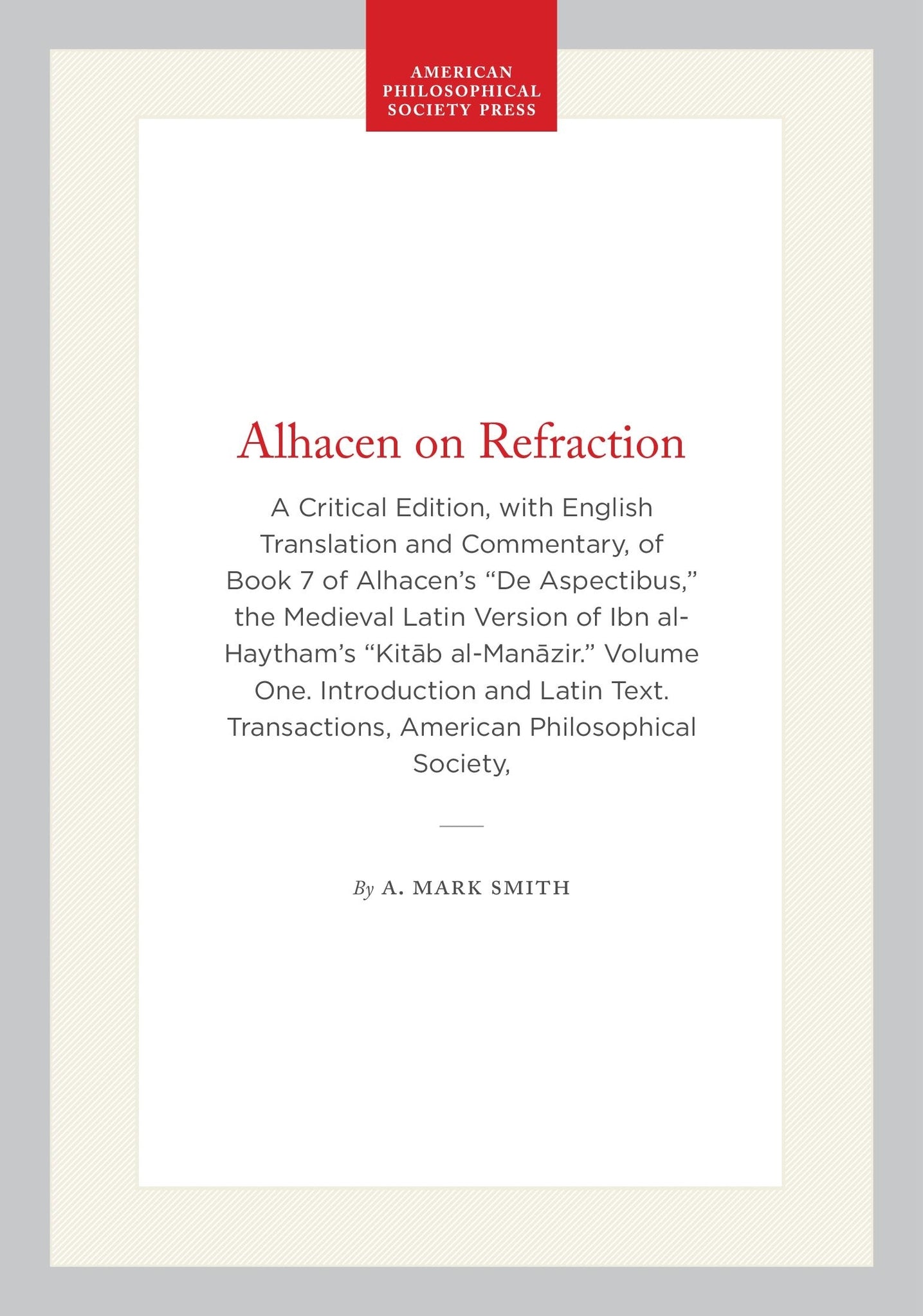 Alhacen on Refraction